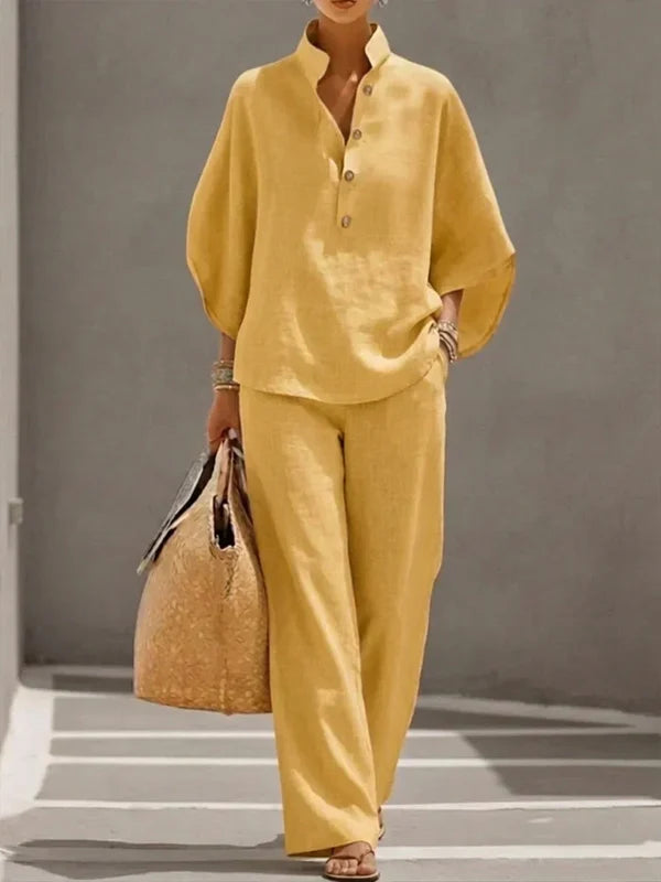 MARIBEL | TRAJE DE LINO HOLGADO PARA MUJER