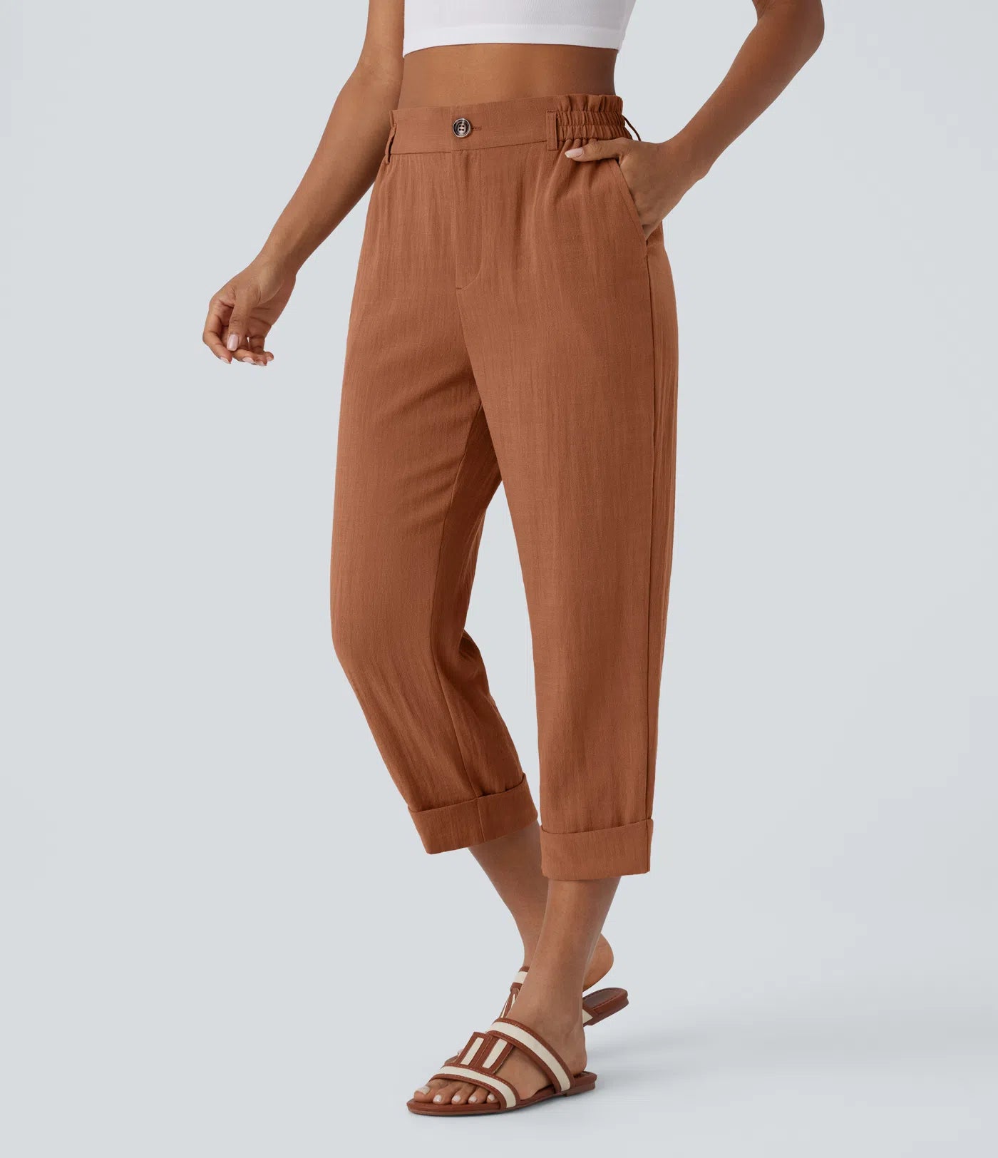 AMALFI | PANTALONES CAPRI DE CORTE RELAJADO