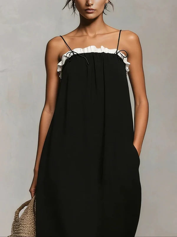 MIRELLE | VESTIDO LARGO PARA MUJER CON TIRANTES FINOS