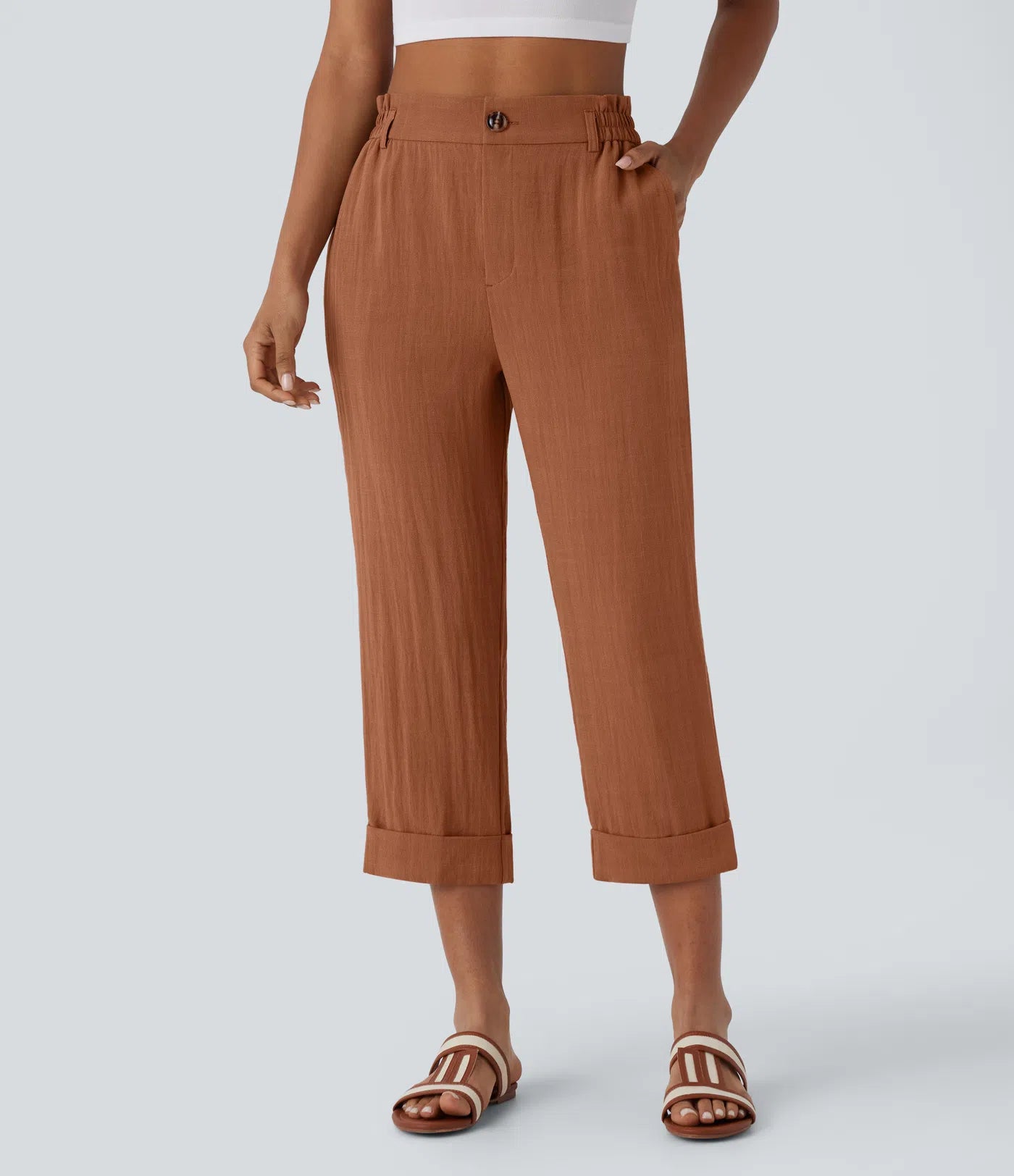 AMALFI | PANTALONES CAPRI DE CORTE RELAJADO