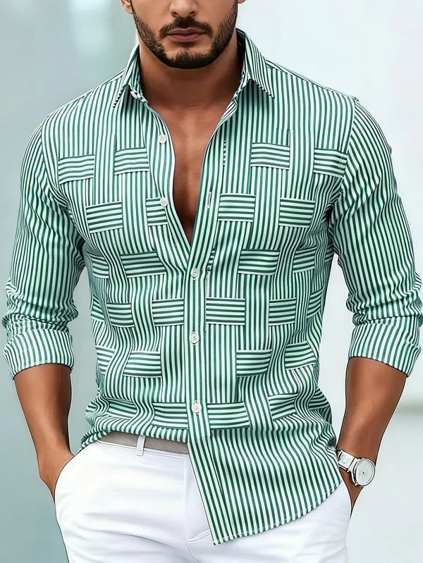 HUGO | CAMISA VINTAGE DE RAYAS PARA HOMBRE
