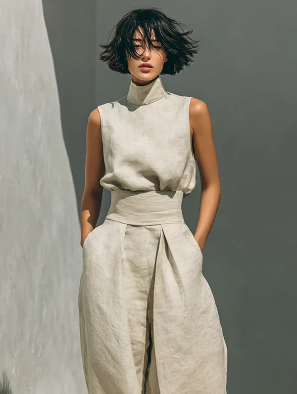 CLAUDIA | CONJUNTO DE TIRANTES PARA MUJER EN LINO