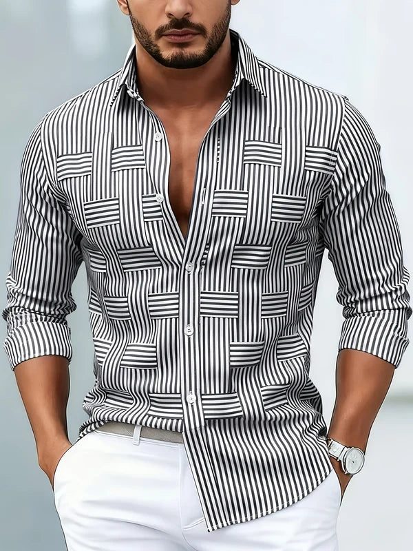 HUGO | CAMISA VINTAGE DE RAYAS PARA HOMBRE