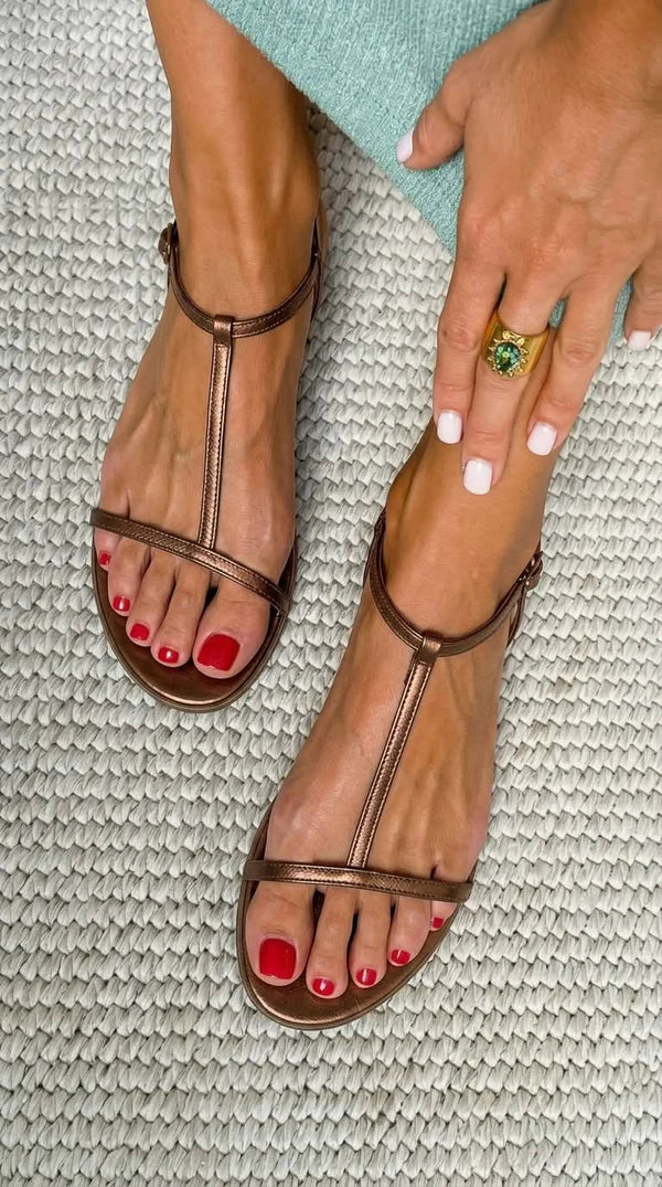ROSALBA | SANDALIAS DORADAS DE PRIMAVERA