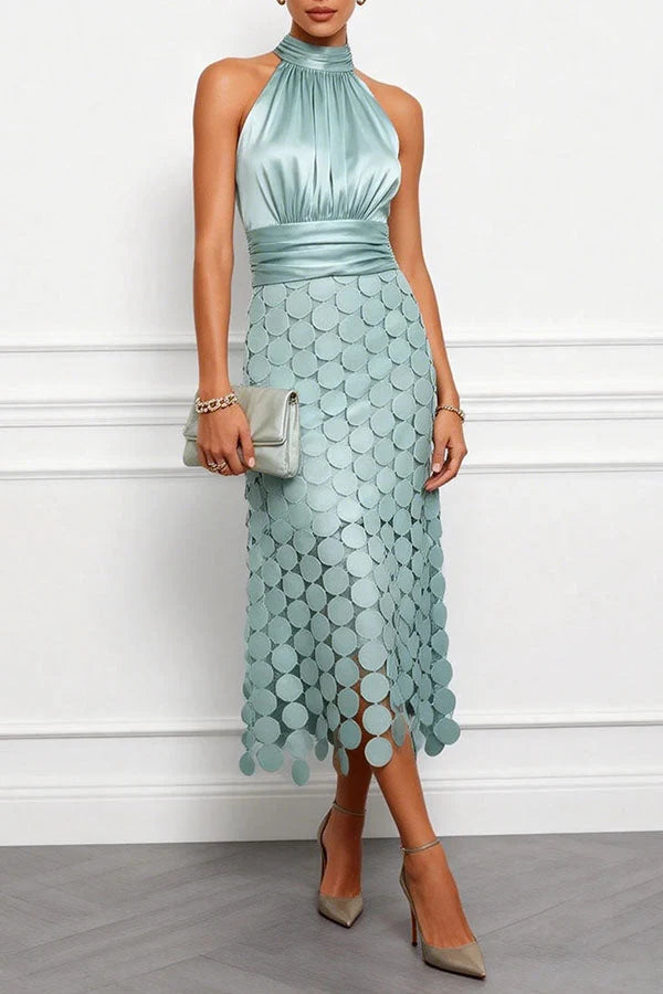 CÉLINE | VESTIDO MIDI CEREMONIAL Y ELEGANTE