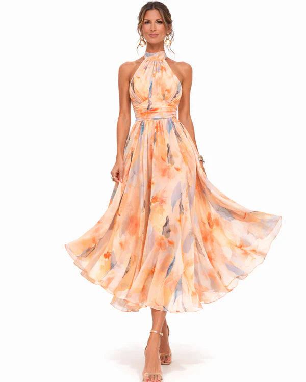 AURORA | VESTIDO HALTER CON ESTAMPADO PARA MUJER