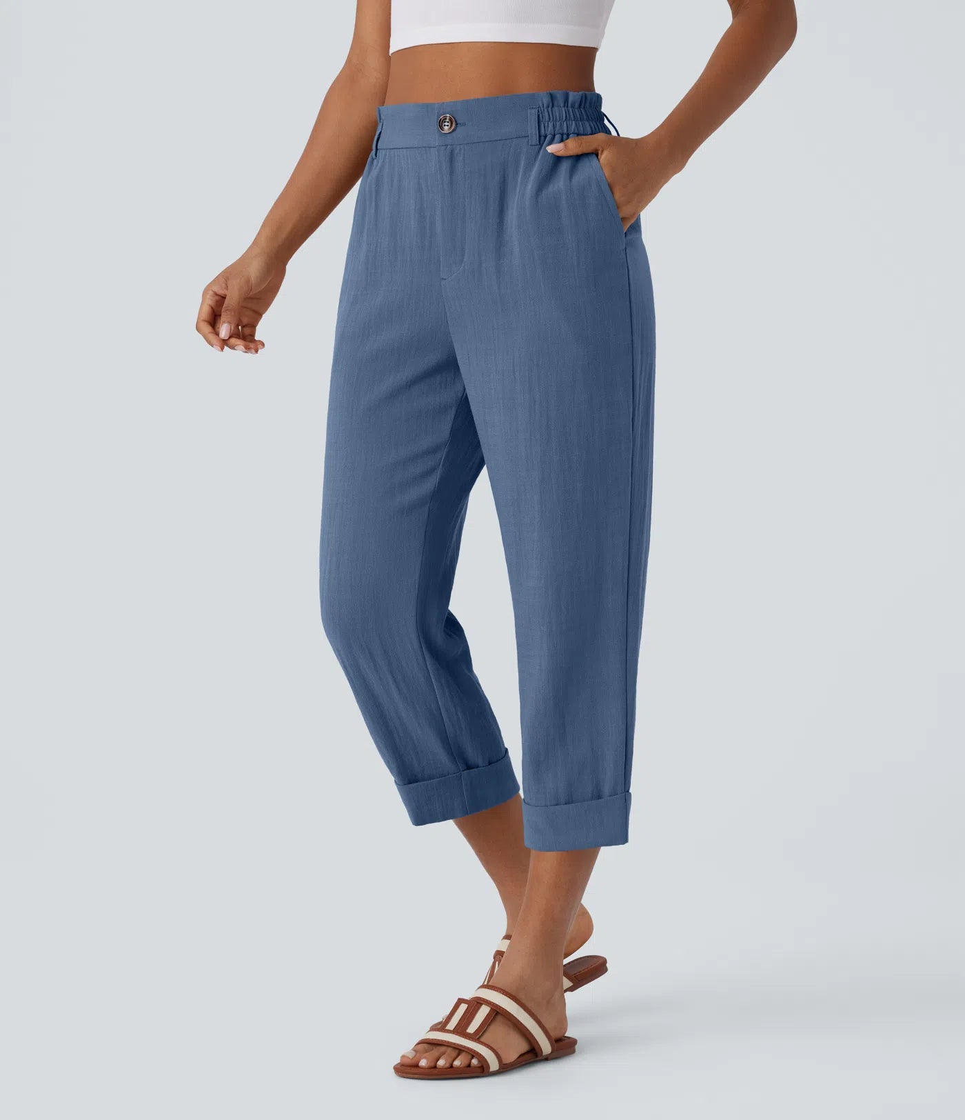 AMALFI | PANTALONES CAPRI DE CORTE RELAJADO