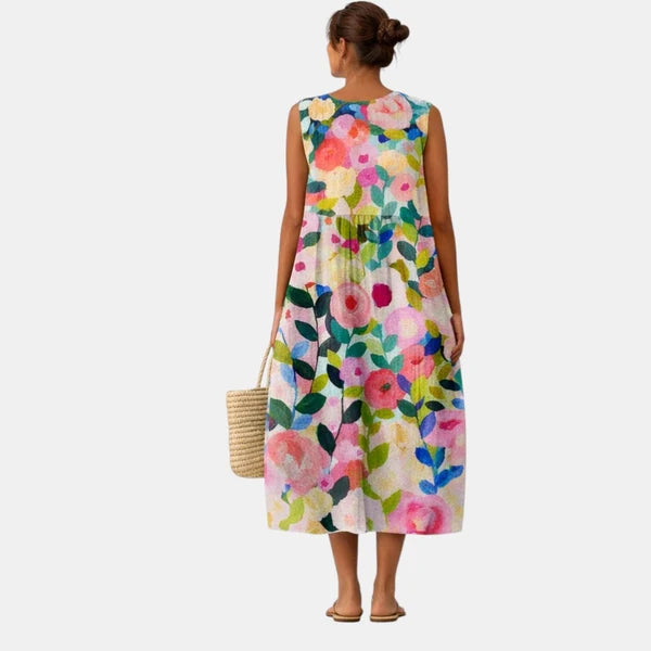 LISBOA | VESTIDO MIDI FLORAL PARA MUJER