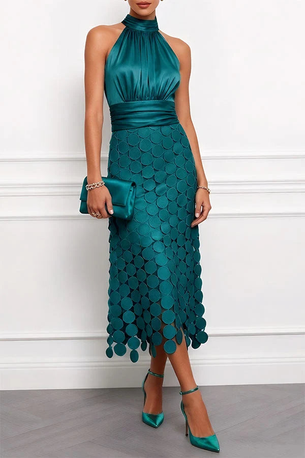 CÉLINE | VESTIDO MIDI CEREMONIAL Y ELEGANTE