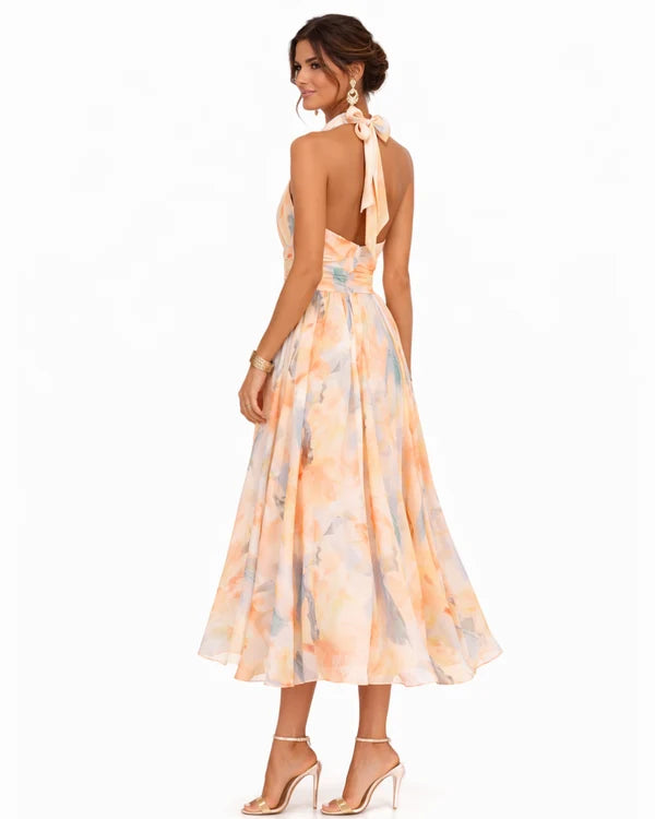 AURORA | VESTIDO HALTER CON ESTAMPADO PARA MUJER