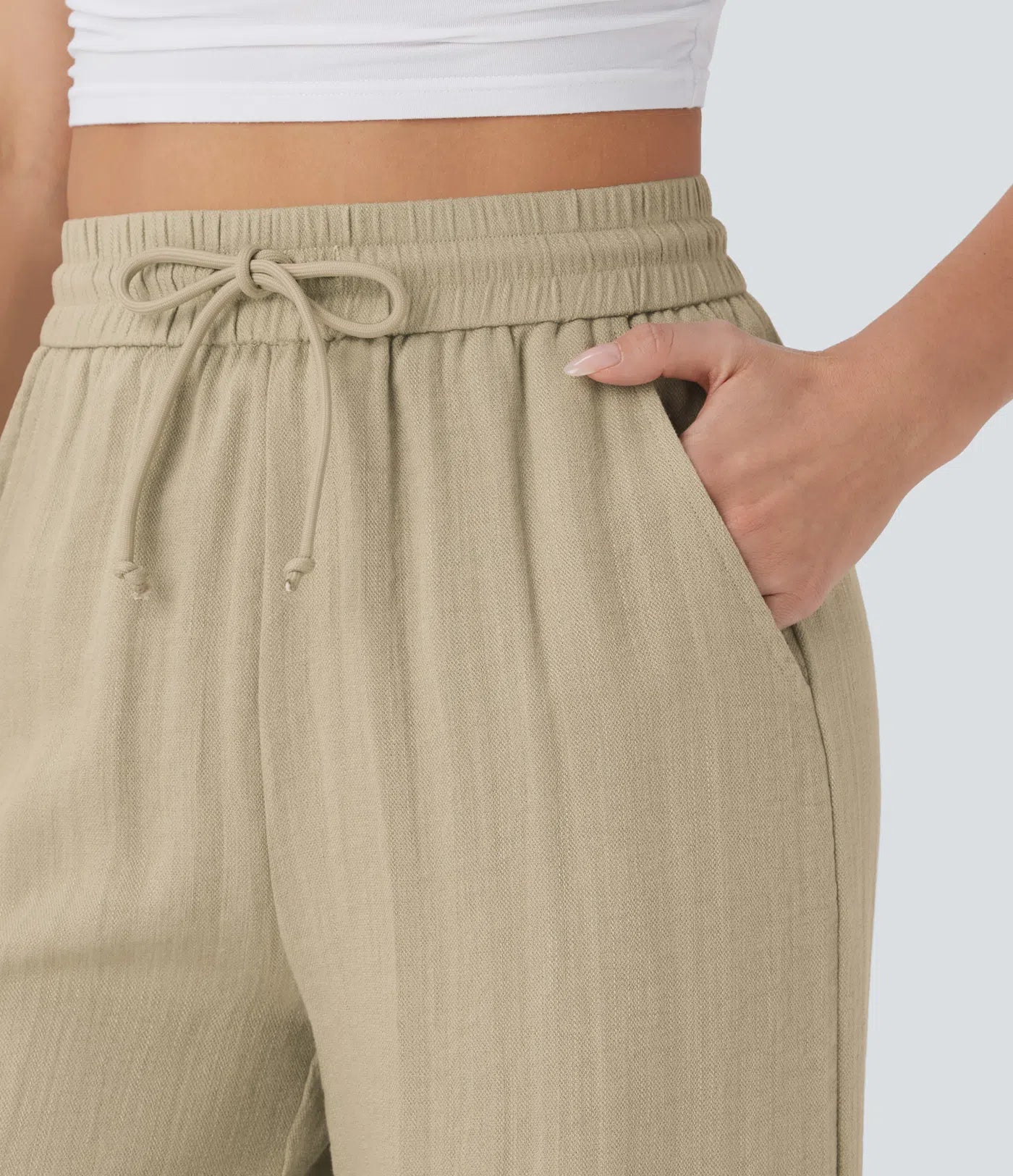 CORAL | PANTALONES ANCHOS DE LINO