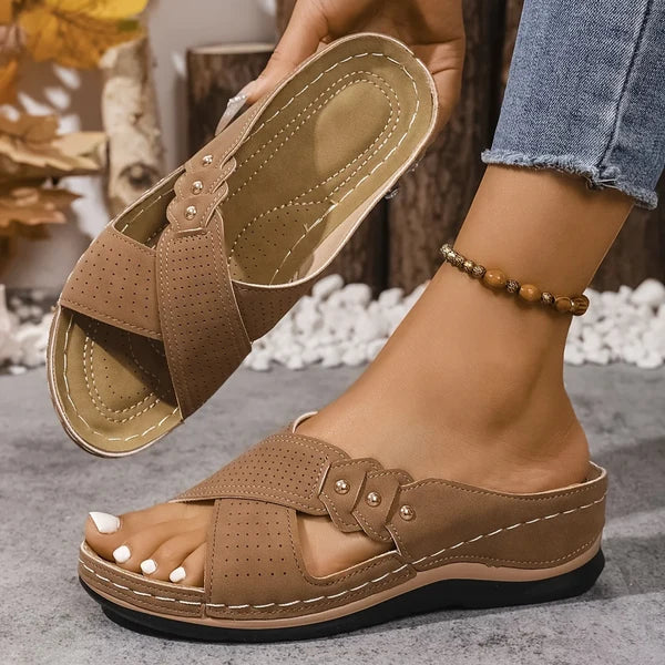ALBA | SANDALIAS DE CUÑA PARA MUJER