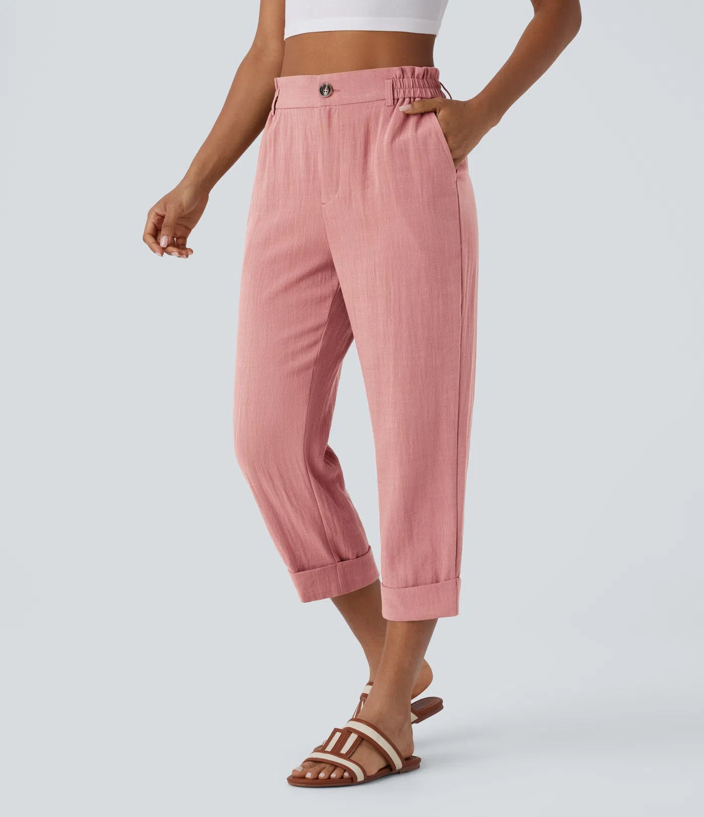 AMALFI | PANTALONES CAPRI DE CORTE RELAJADO