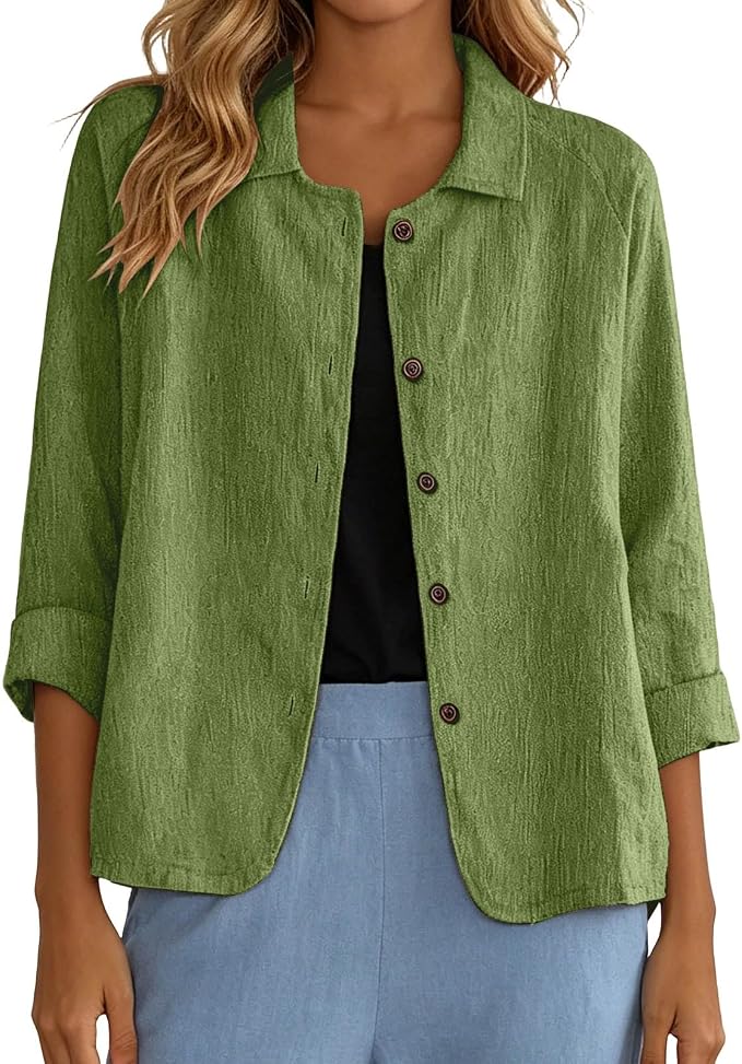 REME | CHAQUETA DE LINO CON BOTONES PARA MUJER