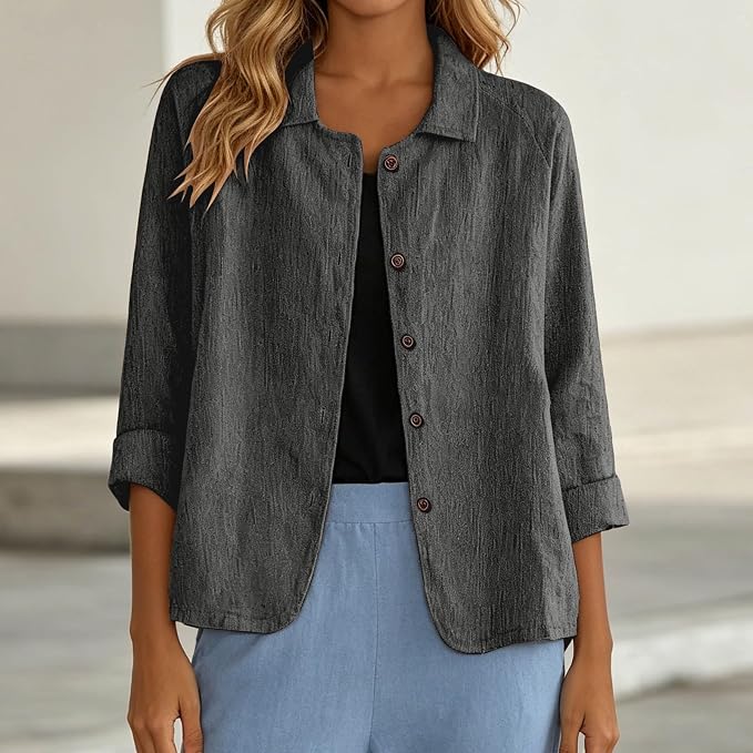 REME | CHAQUETA DE LINO CON BOTONES PARA MUJER