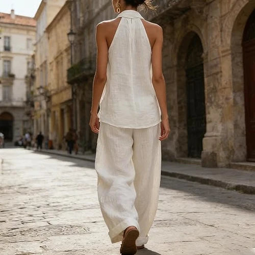 AINHOA | TREJE DE DOS PIEZAS EN LINO PARA MUJER