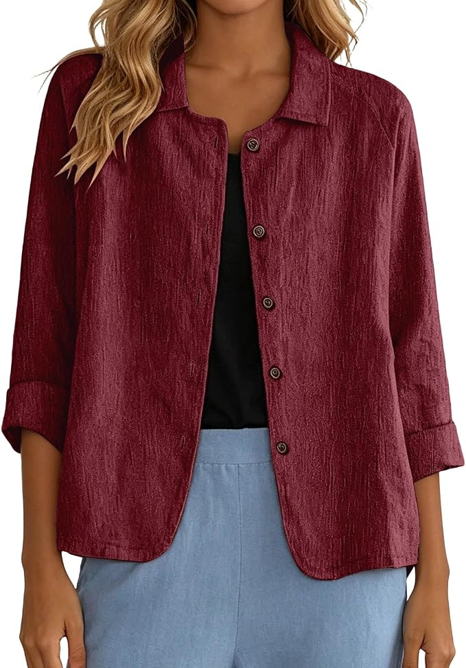 REME | CHAQUETA DE LINO CON BOTONES PARA MUJER