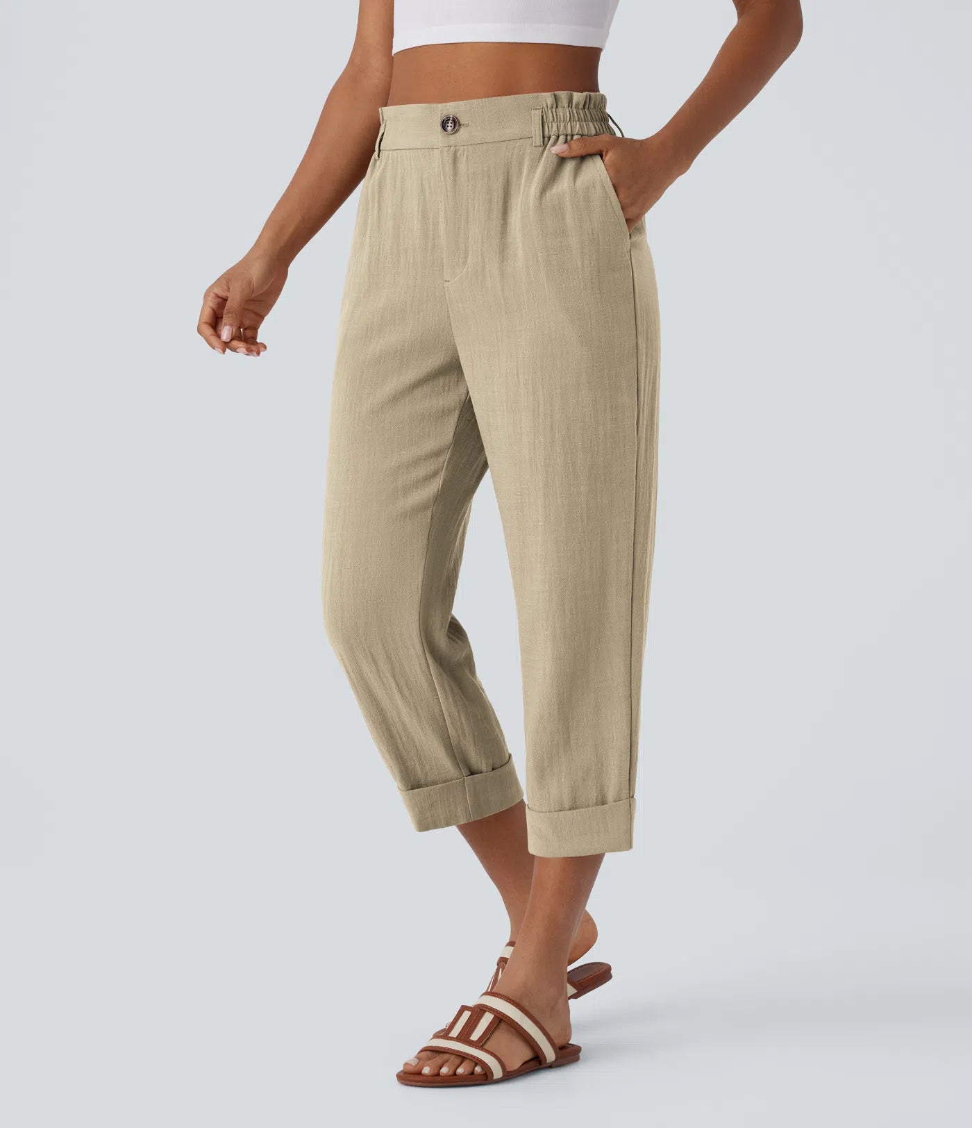 AMALFI | PANTALONES CAPRI DE CORTE RELAJADO