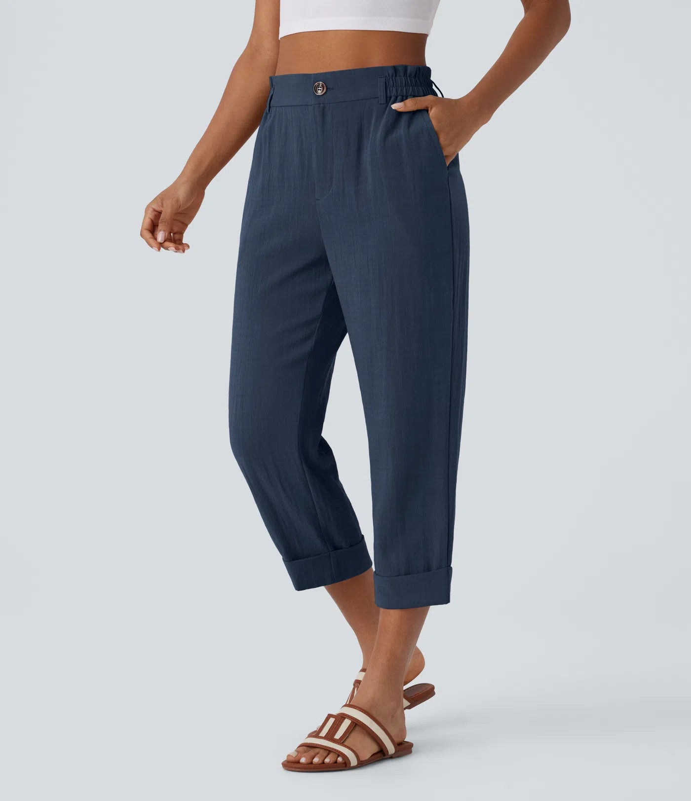 AMALFI | PANTALONES CAPRI DE CORTE RELAJADO