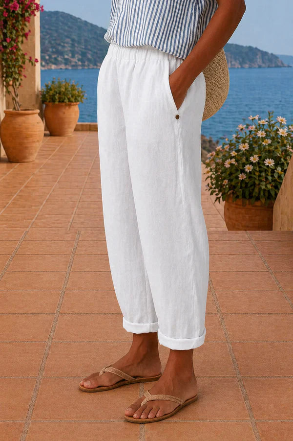 NAPOLI | PANTALONES DE LINO LIGEROS PARA MUJER