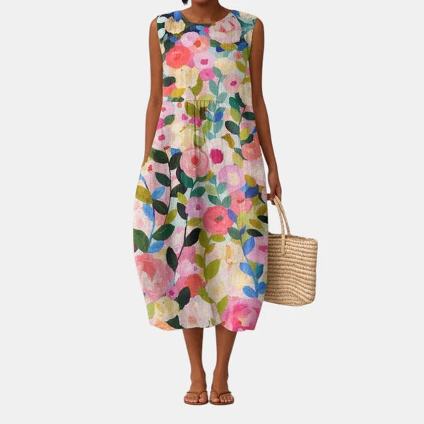 LISBOA | VESTIDO MIDI FLORAL PARA MUJER