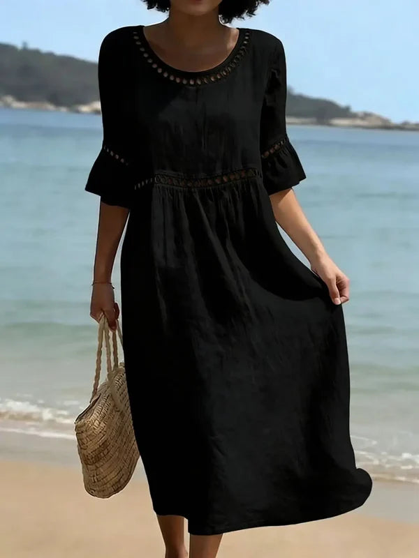 ELENORA | VESTIDO LARGO EFECTO AJUSTABLE PARA MUJER