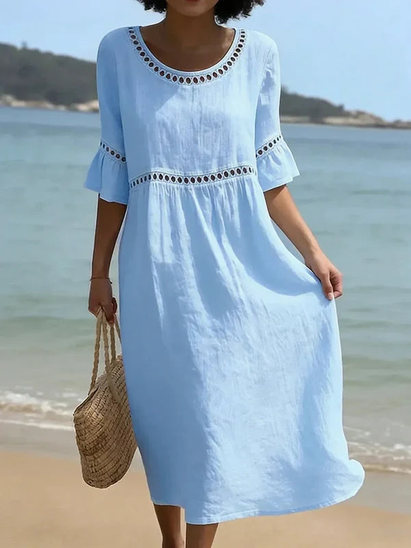 ELENORA | VESTIDO LARGO EFECTO AJUSTABLE PARA MUJER