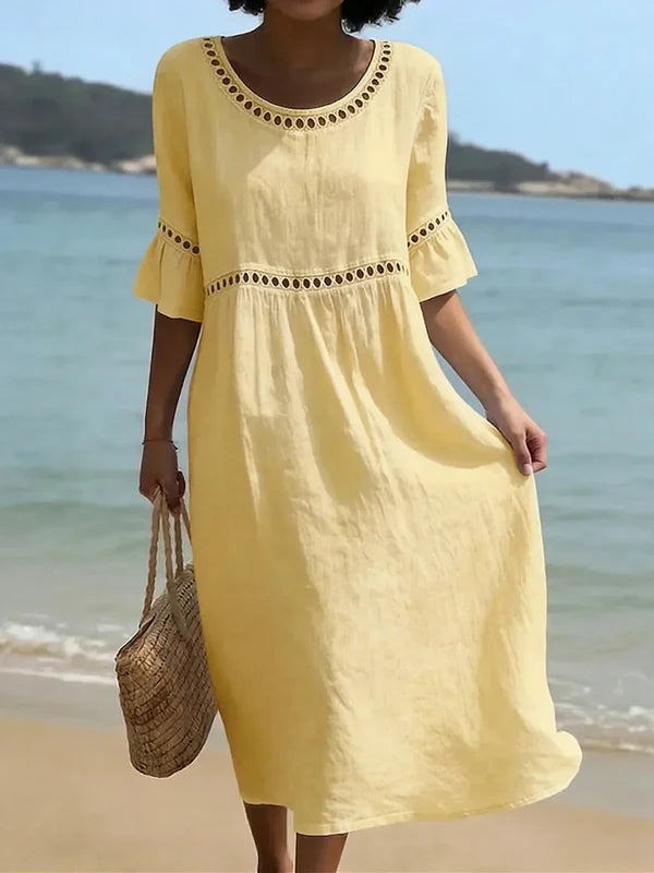 ELENORA | VESTIDO LARGO EFECTO AJUSTABLE PARA MUJER