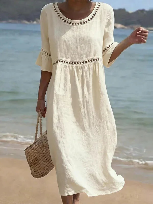 ELENORA | VESTIDO LARGO EFECTO AJUSTABLE PARA MUJER