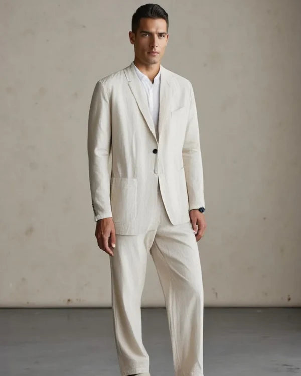 NAPOLI | TRAJE DE LINO ELEGANTE PARA HOMBRE