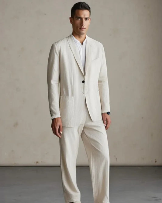 NAPOLI | TRAJE DE LINO ELEGANTE PARA HOMBRE