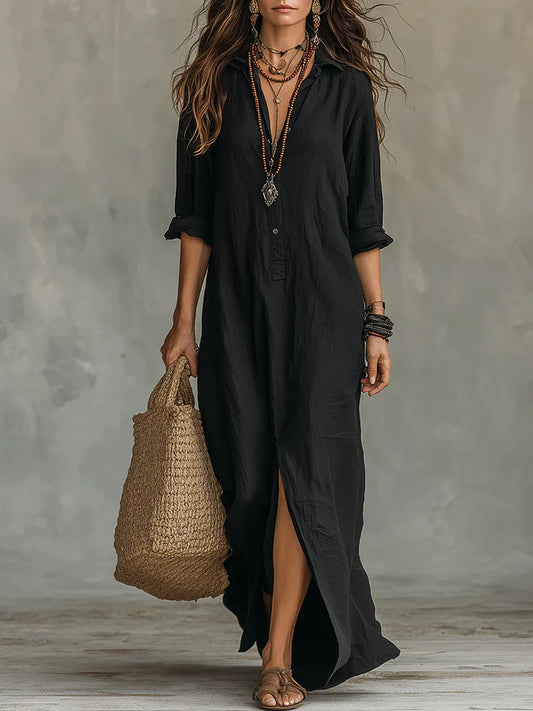 CANNES | VESTIDO LARGO CON BOTONES