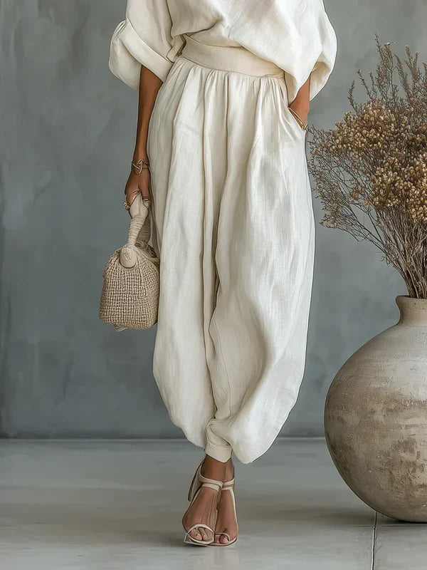 MILA | TRAJE DE DOS PIEZAS PARA MUJER CON HOMBRO DESCUBIERTO