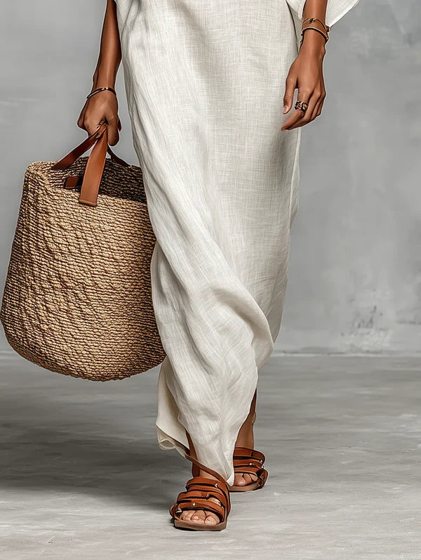 AVELINE | VESTIDO LARGO PARA MUJER CON LOS HOMBROS DESCUBIERTOS