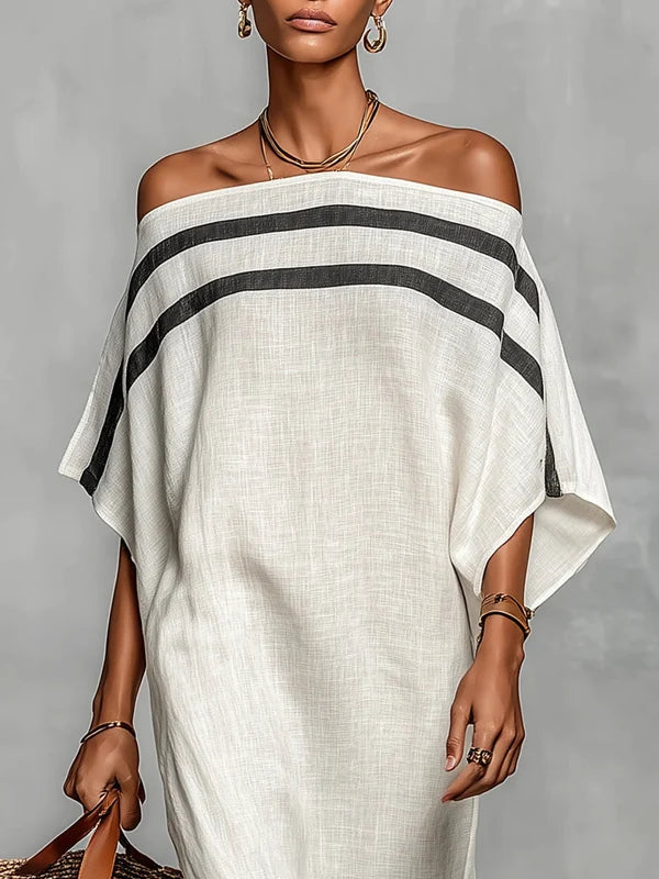 AVELINE | VESTIDO LARGO PARA MUJER CON LOS HOMBROS DESCUBIERTOS