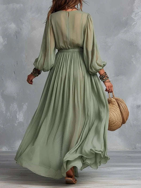 ELODINE | VESTIDO LARGO BOHEMIO CON ESTAMPADO