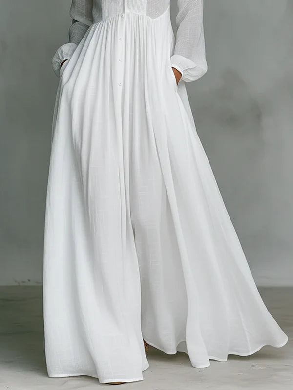 LEONIE | VESTIDO LARGO DE MUJER CON CUELLO ALTO
