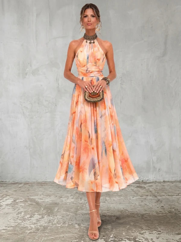 AURORA | VESTIDO HALTER CON ESTAMPADO PARA MUJER