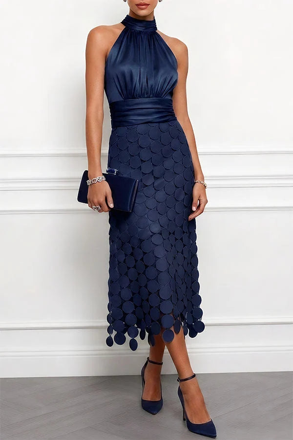 CÉLINE | VESTIDO MIDI CEREMONIAL Y ELEGANTE