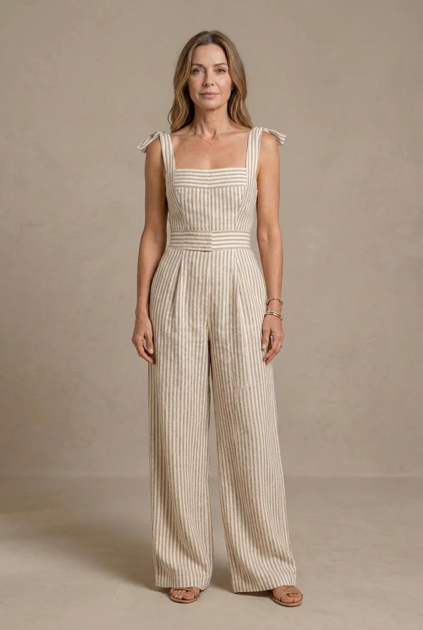 LETIZIA | MONO ELEGANTE PARA MUJER A RAYAS