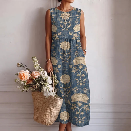 CLASSIC | VESTIDO MIDI FLORAL PARA MUJER