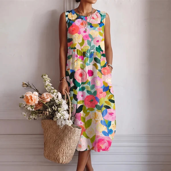 LISBOA | VESTIDO MIDI FLORAL PARA MUJER