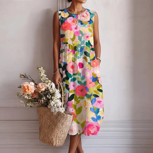 LISBOA | VESTIDO MIDI FLORAL PARA MUJER