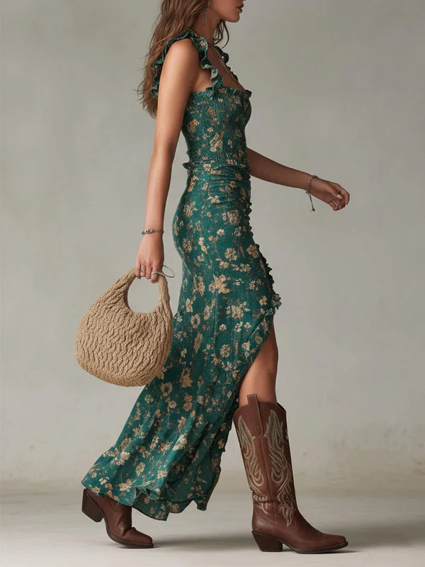 ZARA | VESTIDO LARGO VINTAGE PARA MUJER