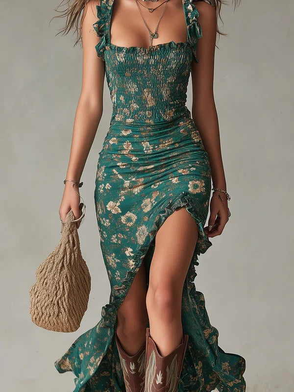 ZARA | VESTIDO LARGO VINTAGE PARA MUJER