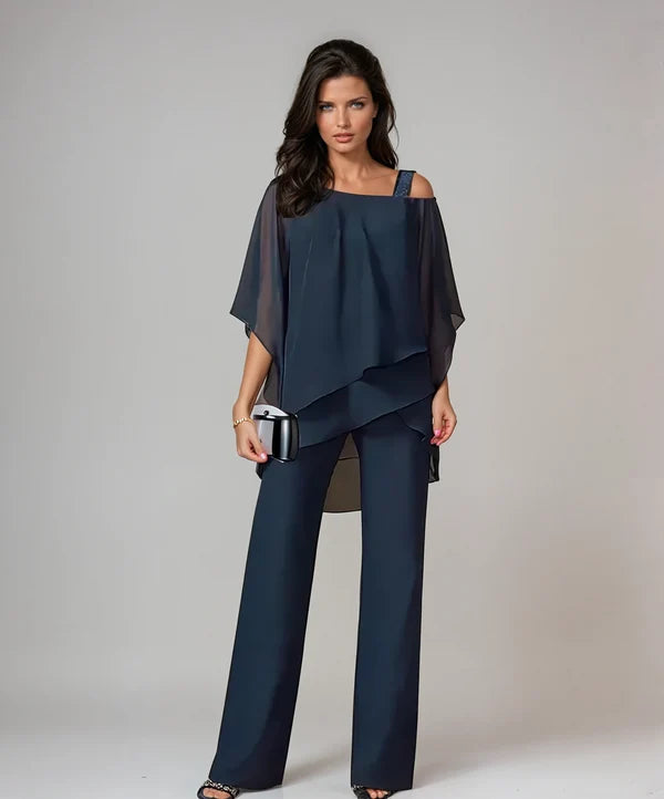 THALÍA | TRAJE DE DOS PIEZAS EN CAPAS PARA MUJER