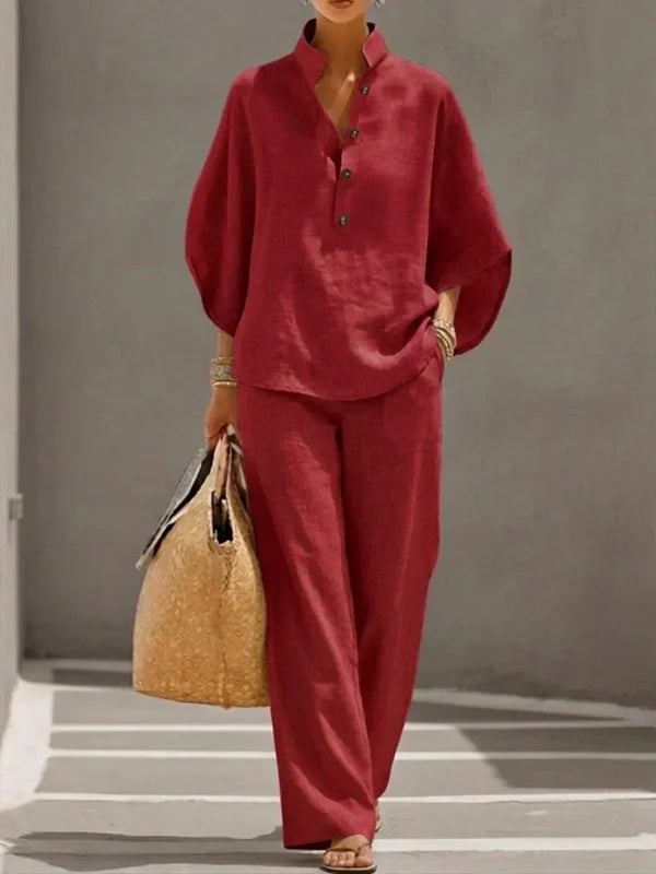 MARIBEL | TRAJE DE LINO HOLGADO PARA MUJER