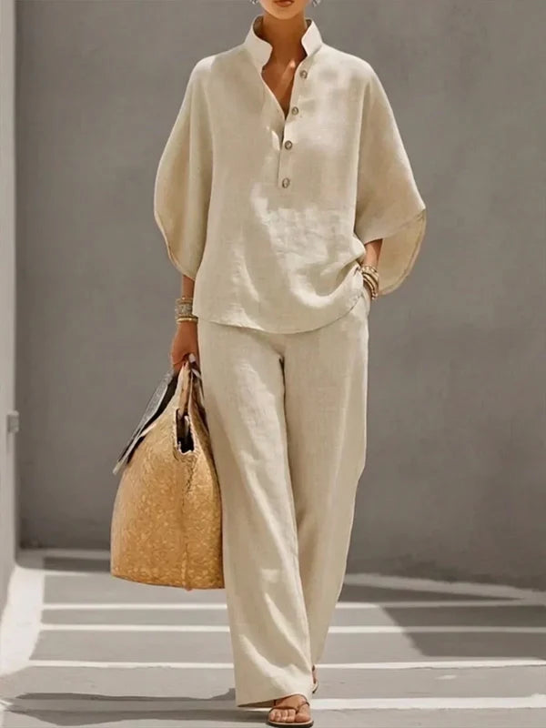 MARIBEL | TRAJE DE LINO HOLGADO PARA MUJER