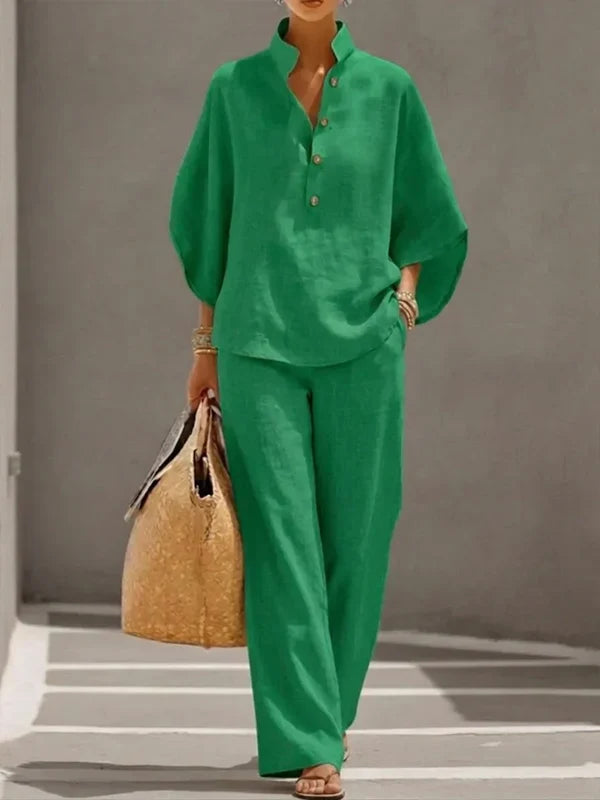 MARIBEL | TRAJE DE LINO HOLGADO PARA MUJER