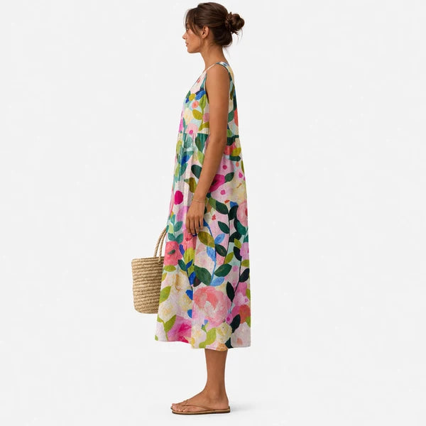 LISBOA | VESTIDO MIDI FLORAL PARA MUJER